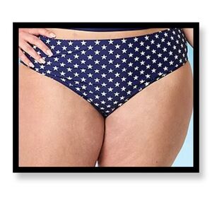 NWT-Women’s Plus Size Star Patterned Bikini Bottom